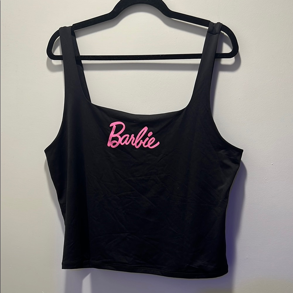Forever 21 Black and Pink Crop Tank Top